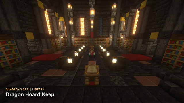 5 Arcane Fantasy Dungeons, dungeon 3 dragon library