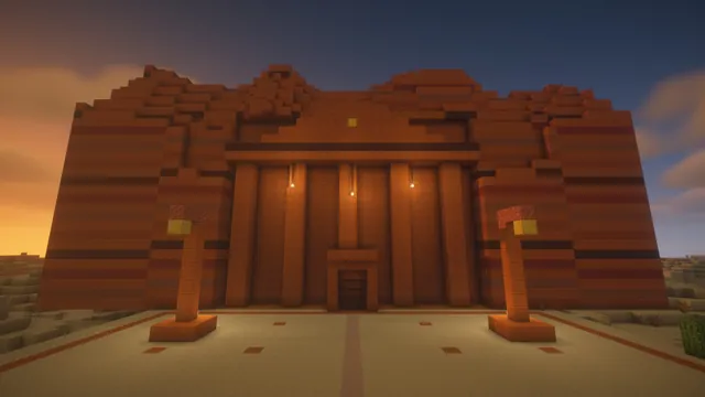 5 Desert Tomb Dungeons, cliff tomb dusk