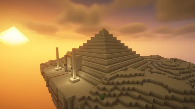 5 Desert Tomb Dungeons, pyramid golden hour