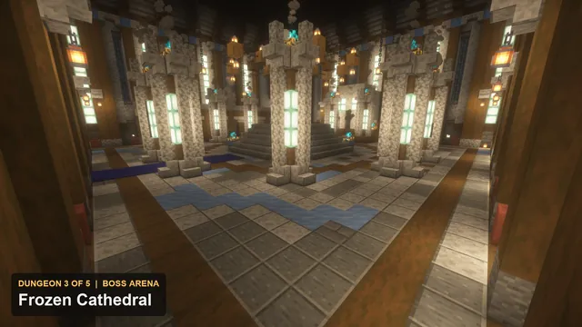 5 Frozen Keep Dungeons, dungeon 3 cathedral boss arena