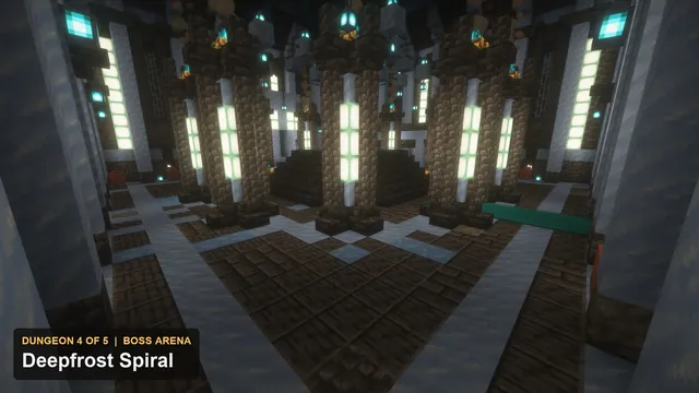 5 Frozen Keep Dungeons, dungeon 4 spiral boss arena