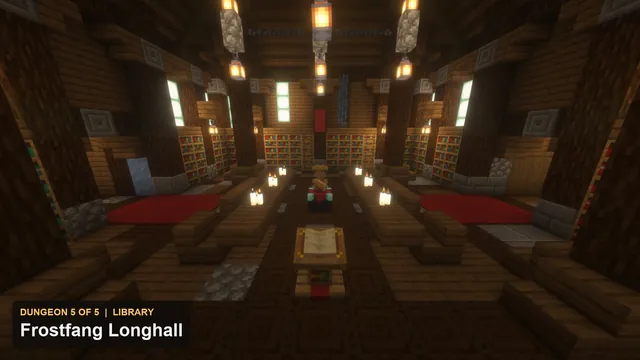 5 Frozen Keep Dungeons, dungeon 5 longhall library