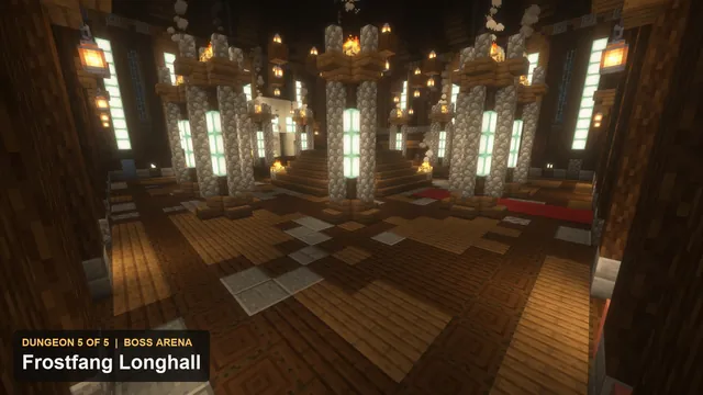 5 Frozen Keep Dungeons, dungeon 5 longhall boss arena