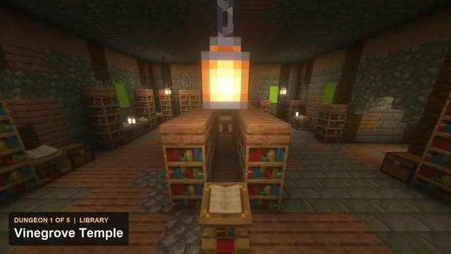 5 Jungle Temple Dungeons, dungeon 1 vine library