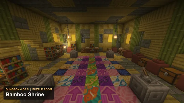 5 Jungle Temple Dungeons, dungeon 4 bamboo puzzle room