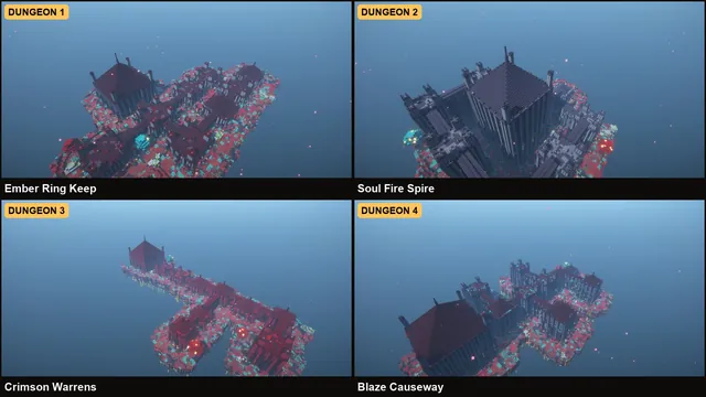 4 Nether Fortress Dungeons, dungeon key all 4