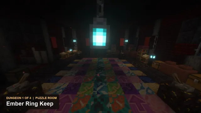 4 Nether Fortress Dungeons, dungeon 1 ring puzzle room