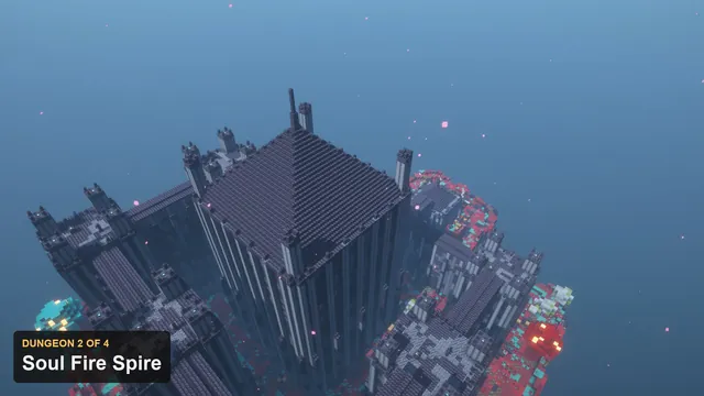 4 Nether Fortress Dungeons, dungeon 2 spire aerial