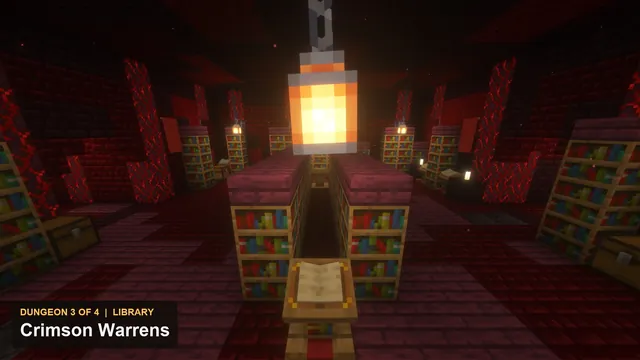 4 Nether Fortress Dungeons, dungeon 3 warrens library