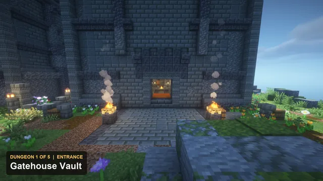 5 Ruined Keep Dungeons, dungeon 1 gatehouse entrance