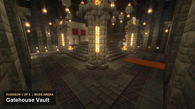 5 Ruined Keep Dungeons, dungeon 1 gatehouse boss arena