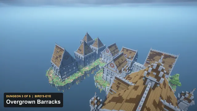 5 Ruined Keep Dungeons, dungeon 3 barracks aerial