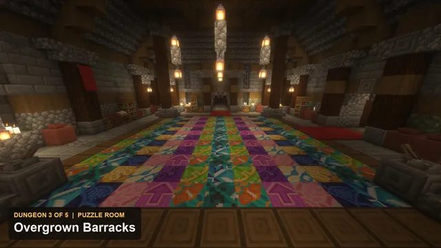 5 Ruined Keep Dungeons, dungeon 3 barracks puzzle room