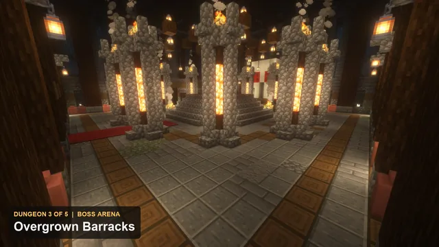 5 Ruined Keep Dungeons, dungeon 3 barracks boss arena