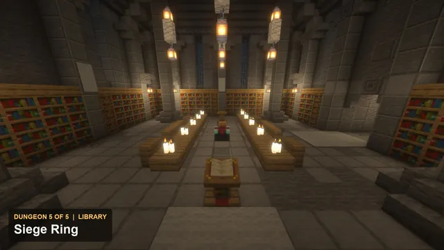 5 Ruined Keep Dungeons, dungeon 5 siege library