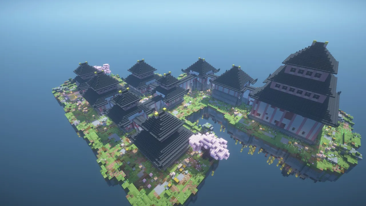 5 Shogun Fortress Dungeons, sakura aerial