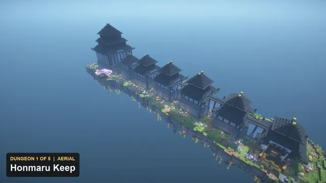 5 Shogun Fortress Dungeons, dungeon 1 honmaru aerial