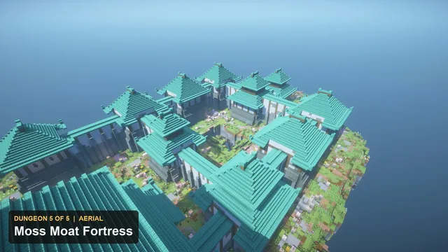 5 Shogun Fortress Dungeons, dungeon 5 moat aerial