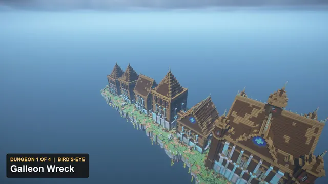 4 Sea Ruin Island Dungeons, dungeon 1 galleon aerial
