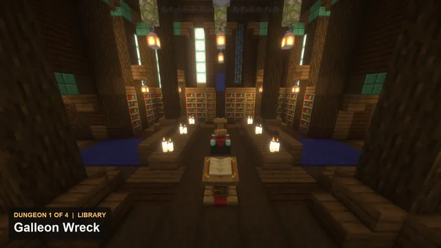 4 Sea Ruin Island Dungeons, dungeon 1 galleon library