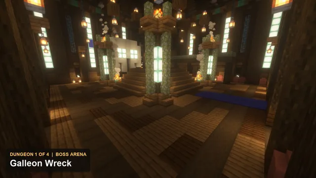 4 Sea Ruin Island Dungeons, dungeon 1 galleon boss arena
