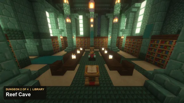 4 Sea Ruin Island Dungeons, dungeon 2 reef library