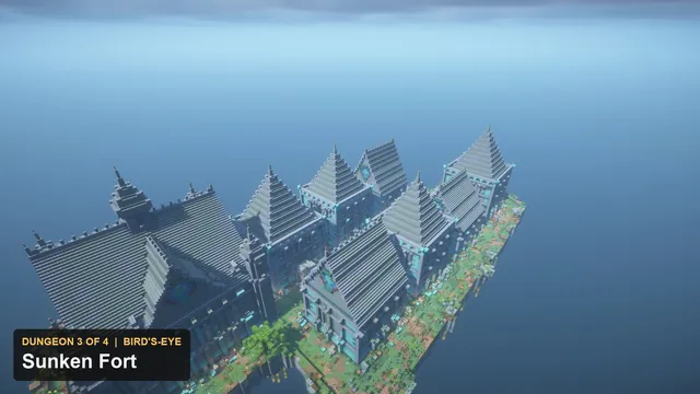 4 Sea Ruin Island Dungeons, dungeon 3 fort aerial