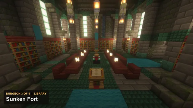 4 Sea Ruin Island Dungeons, dungeon 3 fort library
