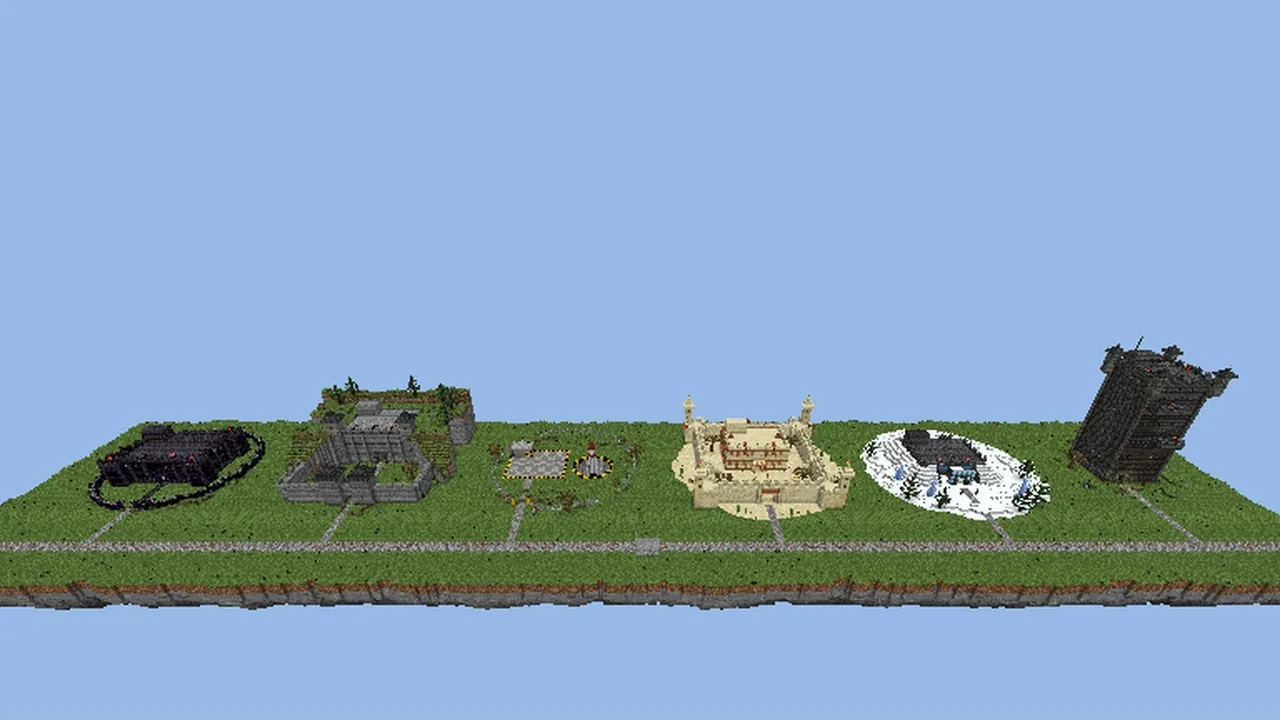 6 Factions HCF Bases, aerial overview