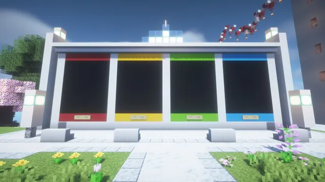 Minigame Lobby with 3 Parkour Courses, leaderboard wall