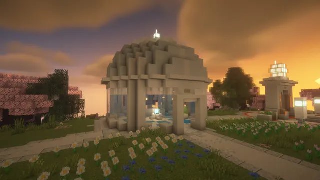 Minigame Lobby with 3 Parkour Courses, shop pavilion
