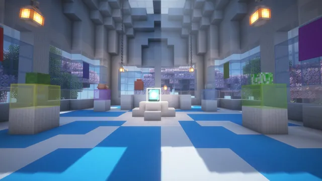 Minigame Lobby with 3 Parkour Courses, shop interior