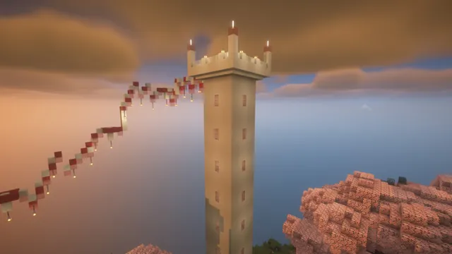 Minigame Lobby with 3 Parkour Courses, hard finish tower