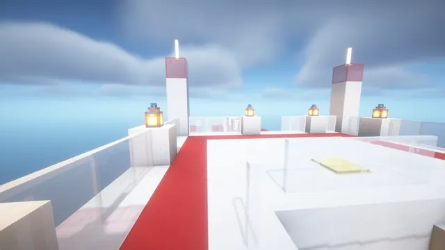 Minigame Lobby with 3 Parkour Courses, tower finish deck
