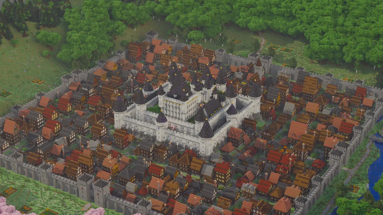 Valdoran MMORPG World Map, aerial royal citadel