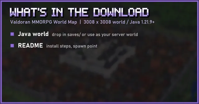 What's in the Valdoran MMORPG World Map download