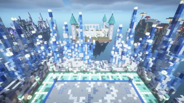 Crystal Depths Prison Pack, ice crystal mine above