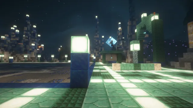 Crystal Depths Prison Pack, spawn lamps night