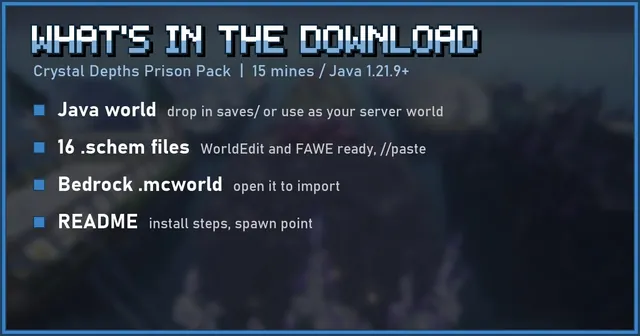 What's in the Crystal Depths Prison Pack download