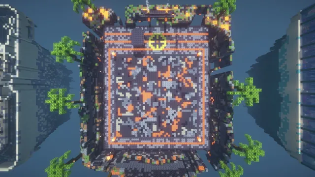 Island Prison Mines, volcano pit