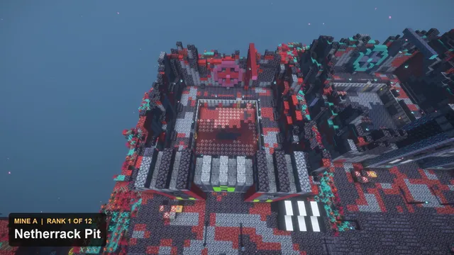 12 Nether Prison Mines, mine A netherrack pit