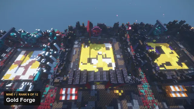 12 Nether Prison Mines, mine I gold forge