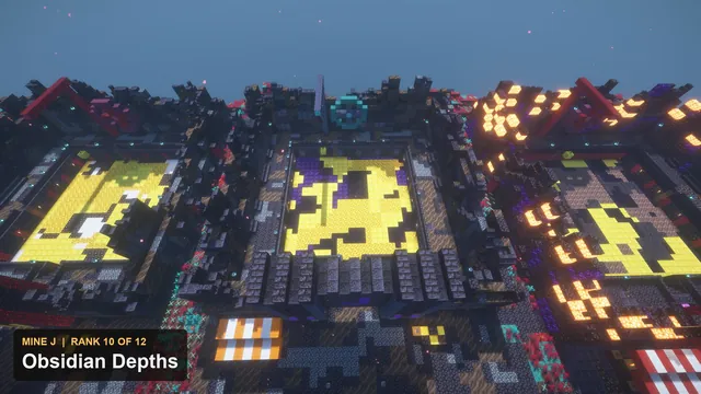12 Nether Prison Mines, mine J obsidian depths
