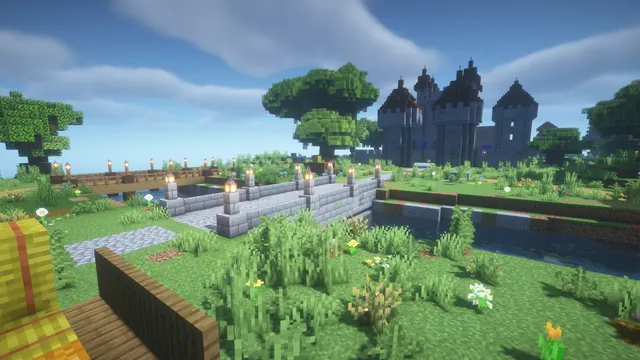 6 Medieval Minigame Maps, river stone bridge