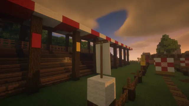 6 Medieval Minigame Maps, archery grandstand dusk
