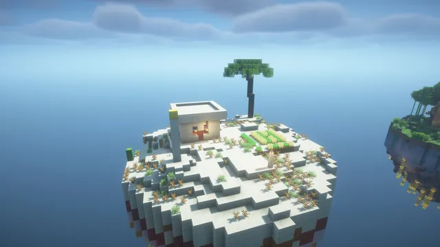 9 Skyblock Islands, desert oasis