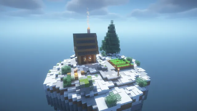 9 Skyblock Islands, snowy taiga