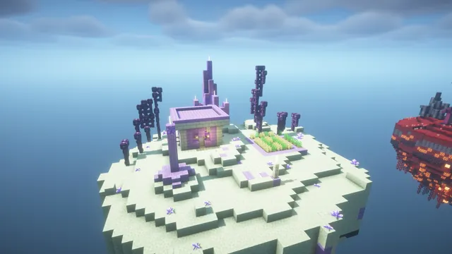 9 Skyblock Islands, end void