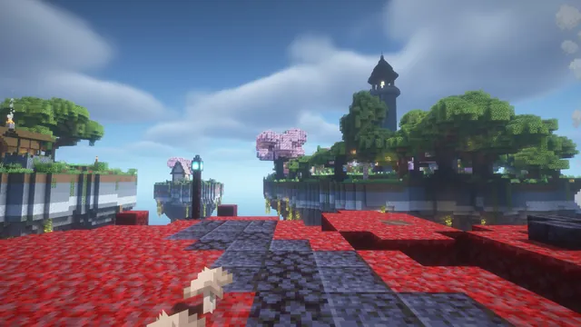 9 Skyblock Islands, crimson island ground