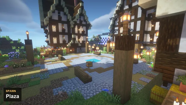 Medieval Skyblock Islands, spawn plaza